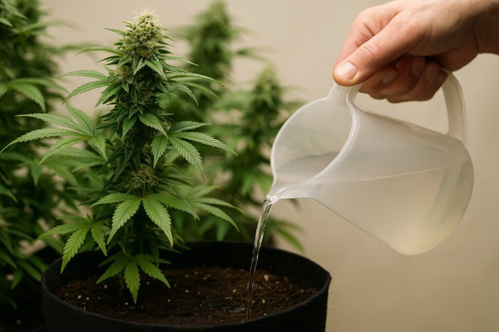 Flushing roślin marihuany